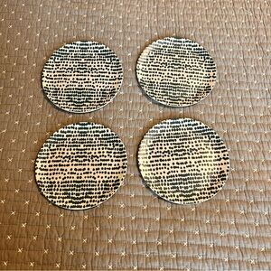 Set of Four Blue and White 6in Side Plate